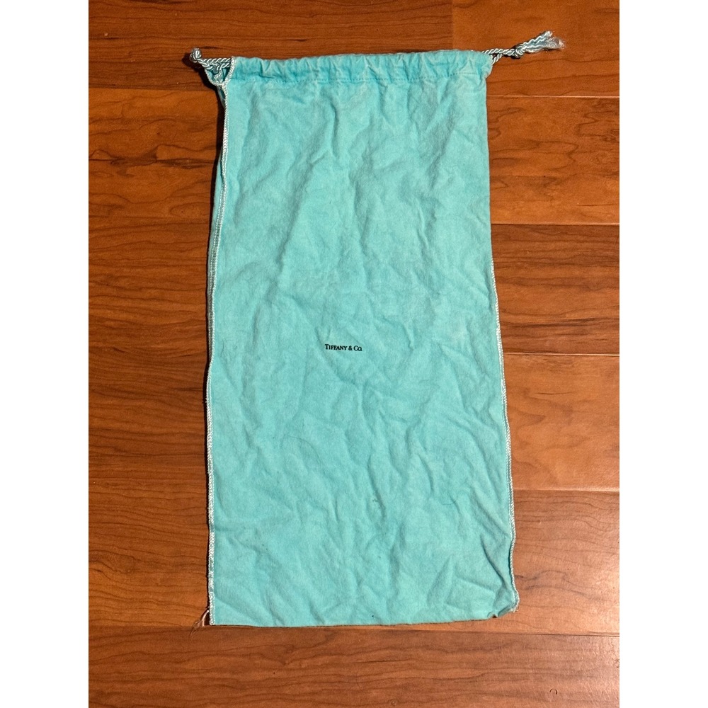 Tiffany & Co Blue Large Drawstring Dust Bag Storage Pouch 20.5 x 9.5